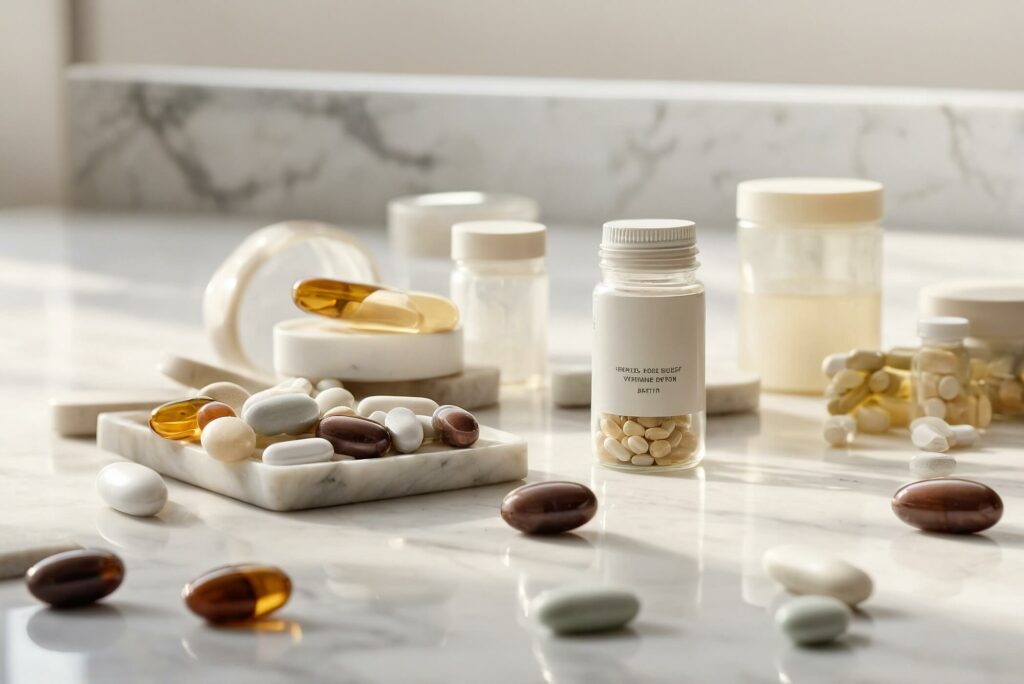 a realistic image of a 40 year old man with some hair loss.